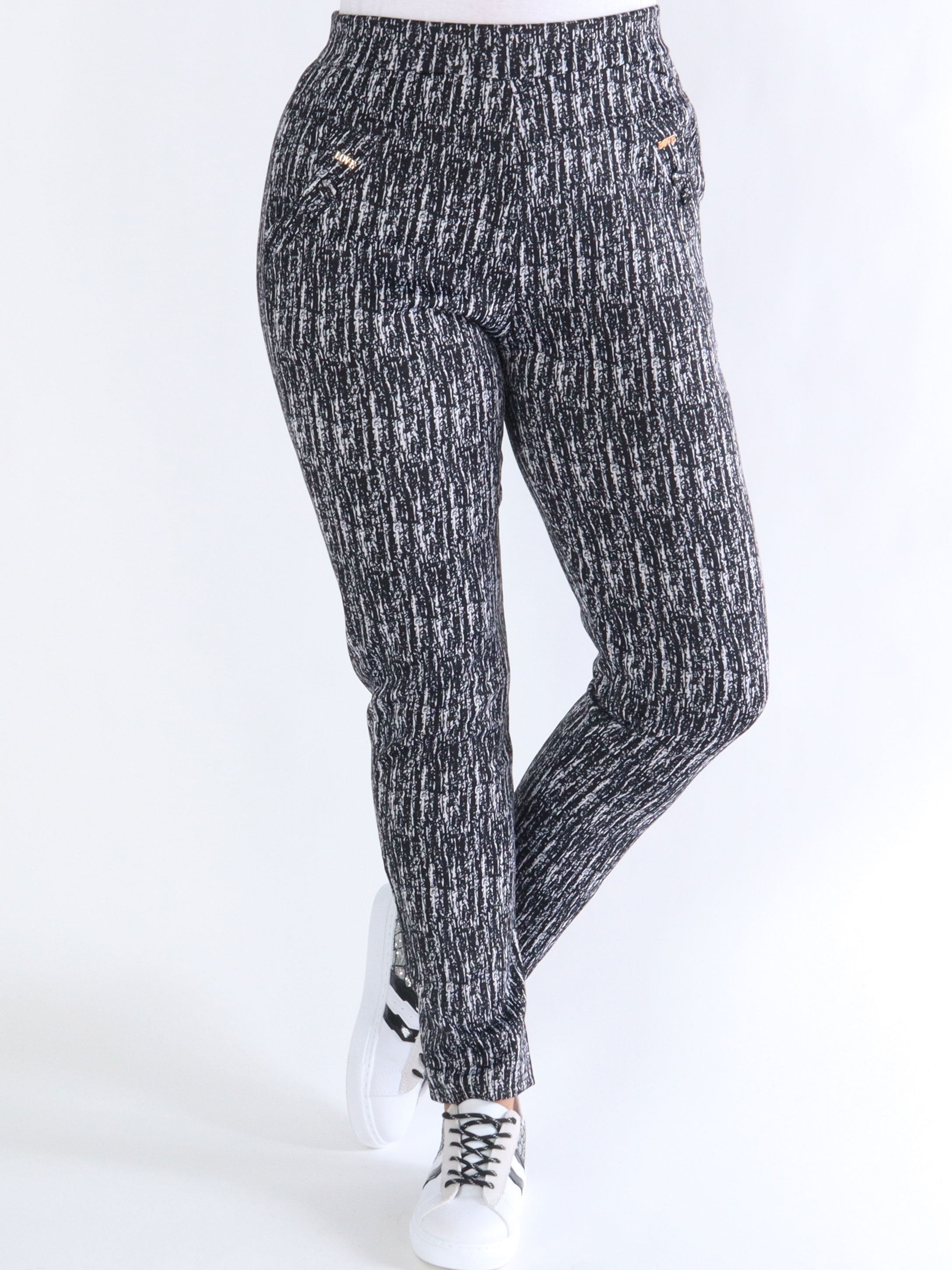 Viv - Svarta och vita leggings i byxor